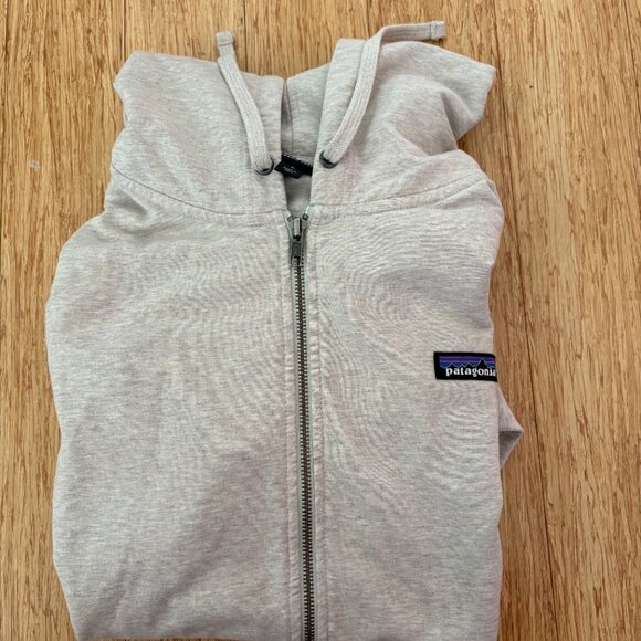Patagonia Hoodie Womens S Beige Zip Up Organic Cotton Recycled Ahnya Sweatshirt - Picture 2 of 6